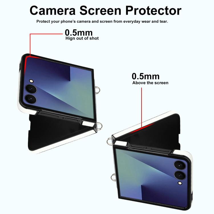 Rhombic Leather Phone Case with Scarf / Bracelet