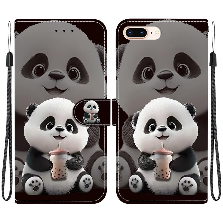 Crystal Texture Colored Drawing Leather Phone Case