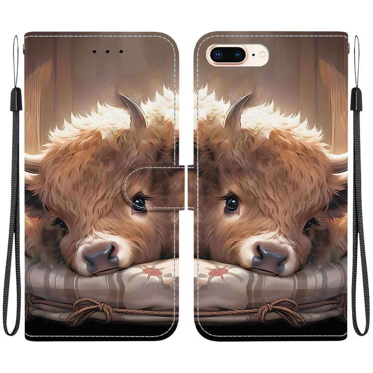 Crystal Texture Colored Drawing Leather Phone Case