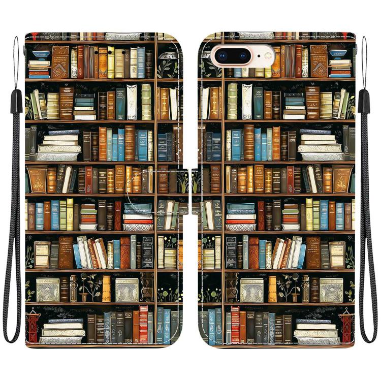 Crystal Texture Colored Drawing Leather Phone Case