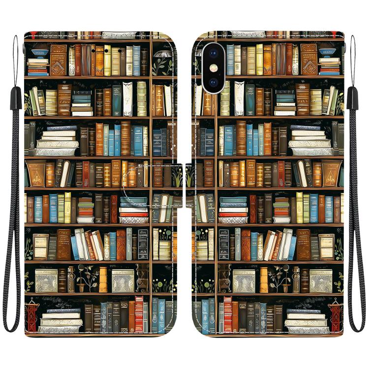 Crystal Texture Colored Drawing Leather Phone Case