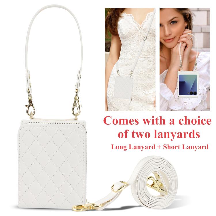 Large Zipper Card Slot Leather Phone Case with Crossbody Strap