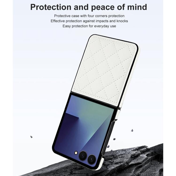 Rhombic Fold Leather Phone Case