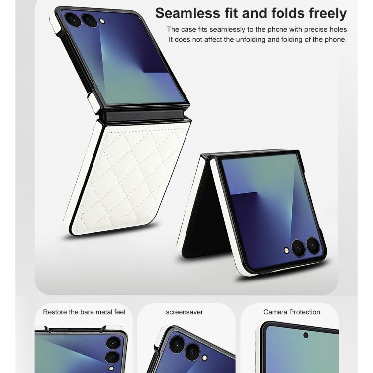 Rhombic Fold Leather Phone Case