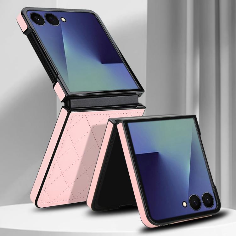 Rhombic Fold Leather Phone Case
