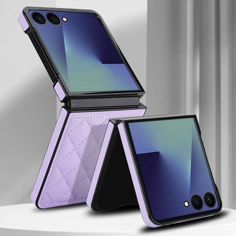 Rhombic Fold Leather Phone Case