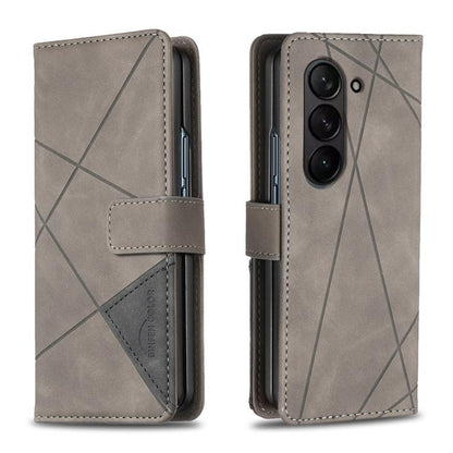 Magnetic Buckle Rhombus Texture Leather Phone Case, For Galaxy Z Fold8 5G, For Galaxy Z Fold8 Ultra 5G, For Samsung Galaxy Z Fold7, For Samsung Galaxy Z Fold6, For Samsung Galaxy Z Fold5