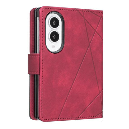 Magnetic Buckle Rhombus Texture Leather Phone Case, For Galaxy Z Fold8 5G, For Galaxy Z Fold8 Ultra 5G, For Samsung Galaxy Z Fold7, For Samsung Galaxy Z Fold6, For Samsung Galaxy Z Fold5