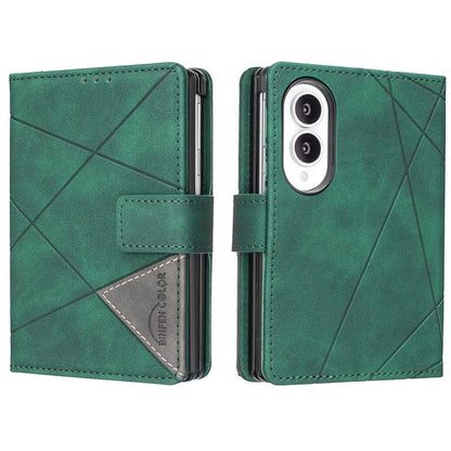 Magnetic Buckle Rhombus Texture Leather Phone Case, For Galaxy Z Fold8 5G, For Galaxy Z Fold8 Ultra 5G, For Samsung Galaxy Z Fold7, For Samsung Galaxy Z Fold6, For Samsung Galaxy Z Fold5