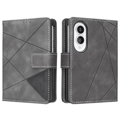 Magnetic Buckle Rhombus Texture Leather Phone Case, For Galaxy Z Fold8 5G, For Galaxy Z Fold8 Ultra 5G, For Samsung Galaxy Z Fold7, For Samsung Galaxy Z Fold6, For Samsung Galaxy Z Fold5