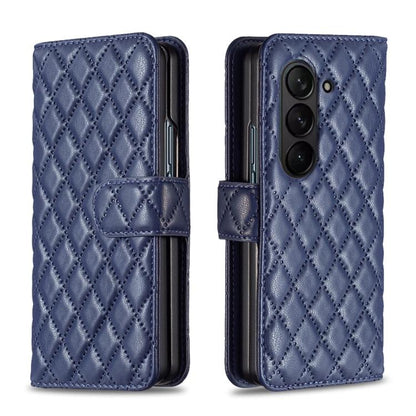 Diamond Lattice Wallet Flip Leather Phone Case, For Galaxy Z Fold8 5G, For Galaxy Z Fold8 Ultra 5G, For Samsung Galaxy Z Fold7, For Samsung Galaxy Z Fold6, For Samsung Galaxy Z Fold5