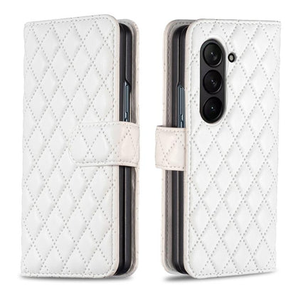 Diamond Lattice Wallet Flip Leather Phone Case, For Galaxy Z Fold8 5G, For Galaxy Z Fold8 Ultra 5G, For Samsung Galaxy Z Fold7, For Samsung Galaxy Z Fold6, For Samsung Galaxy Z Fold5