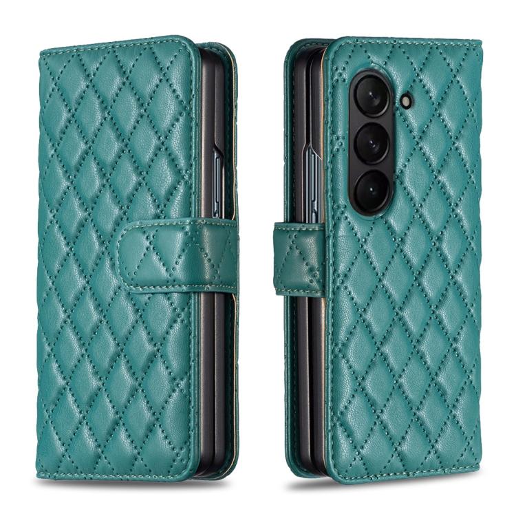 Diamond Lattice Wallet Flip Leather Phone Case, For Galaxy Z Fold8 5G, For Galaxy Z Fold8 Ultra 5G, For Samsung Galaxy Z Fold7, For Samsung Galaxy Z Fold6, For Samsung Galaxy Z Fold5