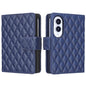 Diamond Lattice Wallet Flip Leather Phone Case, For Galaxy Z Fold8 5G, For Galaxy Z Fold8 Ultra 5G, For Samsung Galaxy Z Fold7, For Samsung Galaxy Z Fold6, For Samsung Galaxy Z Fold5