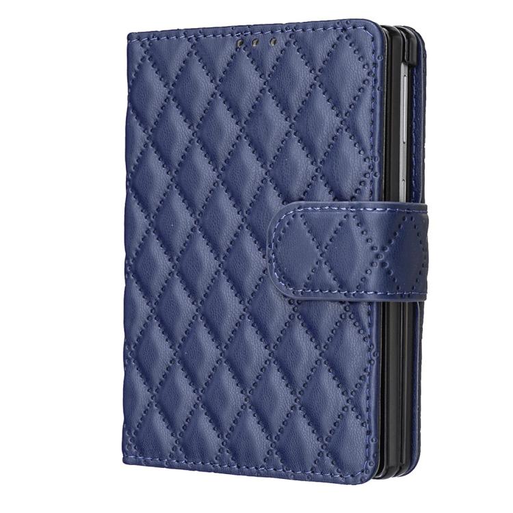 Diamond Lattice Wallet Flip Leather Phone Case, For Galaxy Z Fold8 5G, For Galaxy Z Fold8 Ultra 5G, For Samsung Galaxy Z Fold7, For Samsung Galaxy Z Fold6, For Samsung Galaxy Z Fold5