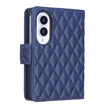 Diamond Lattice Wallet Flip Leather Phone Case, For Galaxy Z Fold8 5G, For Galaxy Z Fold8 Ultra 5G, For Samsung Galaxy Z Fold7, For Samsung Galaxy Z Fold6, For Samsung Galaxy Z Fold5