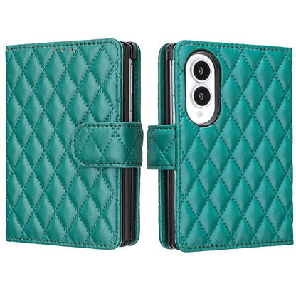 Diamond Lattice Wallet Flip Leather Phone Case, For Galaxy Z Fold8 5G, For Galaxy Z Fold8 Ultra 5G, For Samsung Galaxy Z Fold7, For Samsung Galaxy Z Fold6, For Samsung Galaxy Z Fold5