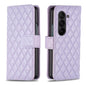 Diamond Lattice Wallet Flip Leather Phone Case, For Galaxy Z Fold8 5G, For Galaxy Z Fold8 Ultra 5G, For Samsung Galaxy Z Fold7, For Samsung Galaxy Z Fold6, For Samsung Galaxy Z Fold5