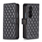 Diamond Lattice Wallet Flip Leather Phone Case, For Galaxy Z Fold8 5G, For Galaxy Z Fold8 Ultra 5G, For Samsung Galaxy Z Fold7, For Samsung Galaxy Z Fold6, For Samsung Galaxy Z Fold5
