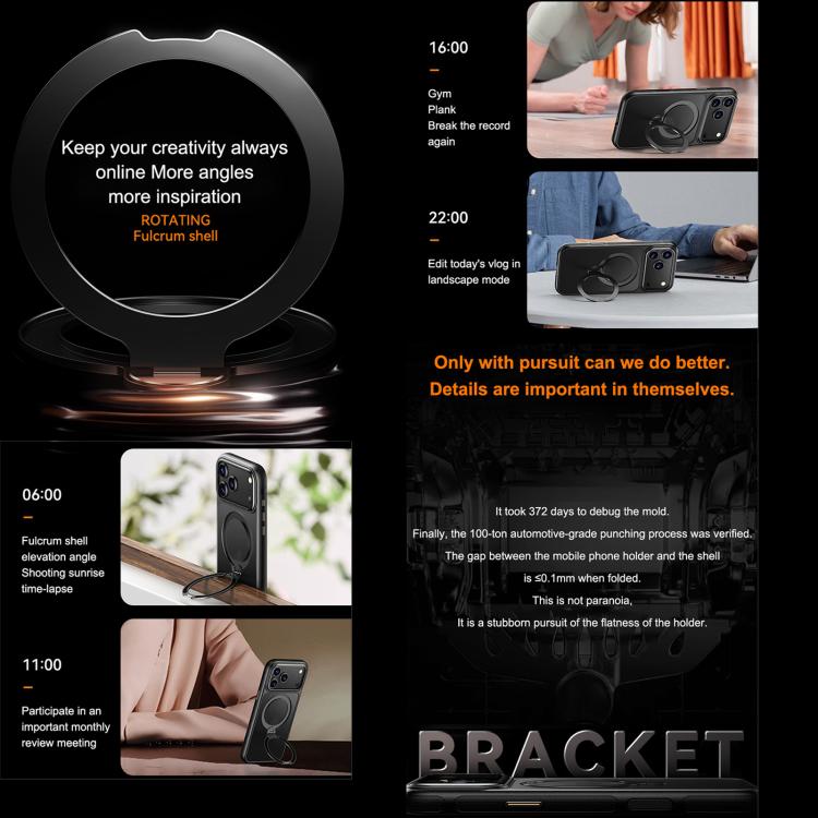 Gear-Style Stress Relief 360 Rotation Holder MagSafe Phone Case