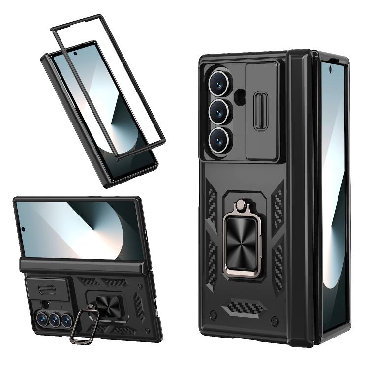 Kalebol Sliding Window Hinge Phone Case with Ring Stand, For Galaxy Z Fold8 Ultra 5G, For Galaxy Z Flip8 5G, For Galaxy Z Flip7 FE / Flip6, For Galaxy Z Fold7 5G, For Galaxy Z Flip7 5G, For Galaxy Z Fold6 5G, For Galaxy Z Fold5 5G, For Galaxy Z Flip5 5G