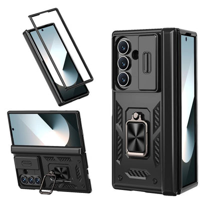 Kalebol Sliding Window Hinge Phone Case with Ring Stand, For Galaxy Z Fold8 Ultra 5G, For Galaxy Z Flip8 5G, For Galaxy Z Flip7 FE / Flip6, For Galaxy Z Fold7 5G, For Galaxy Z Flip7 5G, For Galaxy Z Fold6 5G, For Galaxy Z Fold5 5G, For Galaxy Z Flip5 5G