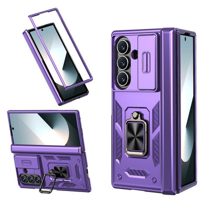 Kalebol Sliding Window Hinge Phone Case with Ring Stand, For Galaxy Z Fold8 Ultra 5G, For Galaxy Z Flip8 5G, For Galaxy Z Flip7 FE / Flip6, For Galaxy Z Fold7 5G, For Galaxy Z Flip7 5G, For Galaxy Z Fold6 5G, For Galaxy Z Fold5 5G, For Galaxy Z Flip5 5G