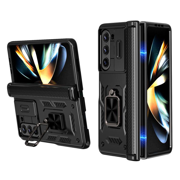Kalebol Sliding Window Hinge Phone Case with Ring Stand, For Galaxy Z Fold8 Ultra 5G, For Galaxy Z Flip8 5G, For Galaxy Z Flip7 FE / Flip6, For Galaxy Z Fold7 5G, For Galaxy Z Flip7 5G, For Galaxy Z Fold6 5G, For Galaxy Z Fold5 5G, For Galaxy Z Flip5 5G