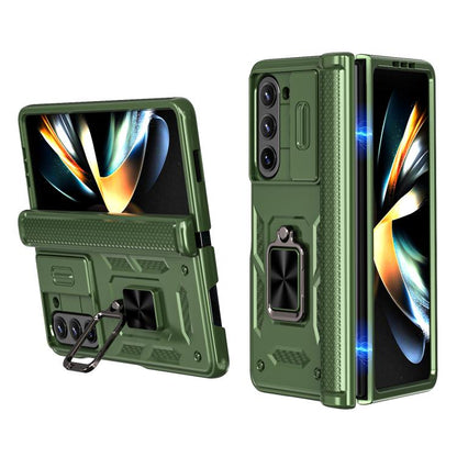 Kalebol Sliding Window Hinge Phone Case with Ring Stand, For Galaxy Z Fold8 Ultra 5G, For Galaxy Z Flip8 5G, For Galaxy Z Flip7 FE / Flip6, For Galaxy Z Fold7 5G, For Galaxy Z Flip7 5G, For Galaxy Z Fold6 5G, For Galaxy Z Fold5 5G, For Galaxy Z Flip5 5G