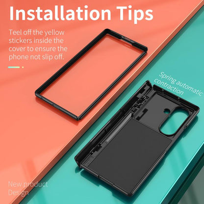 Kalebol Sliding Window Hinge Phone Case with Ring Stand, For Galaxy Z Fold8 Ultra 5G, For Galaxy Z Flip8 5G, For Galaxy Z Flip7 FE / Flip6, For Galaxy Z Fold7 5G, For Galaxy Z Flip7 5G, For Galaxy Z Fold6 5G, For Galaxy Z Fold5 5G, For Galaxy Z Flip5 5G