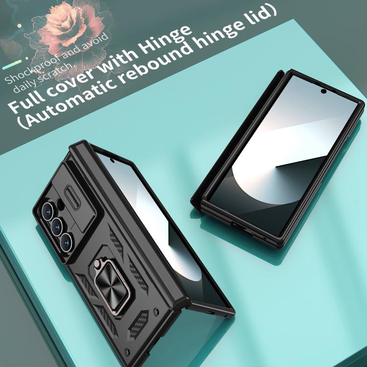 Kalebol Sliding Window Hinge Phone Case with Ring Stand, For Galaxy Z Fold8 Ultra 5G, For Galaxy Z Flip8 5G, For Galaxy Z Flip7 FE / Flip6, For Galaxy Z Fold7 5G, For Galaxy Z Flip7 5G, For Galaxy Z Fold6 5G, For Galaxy Z Fold5 5G, For Galaxy Z Flip5 5G