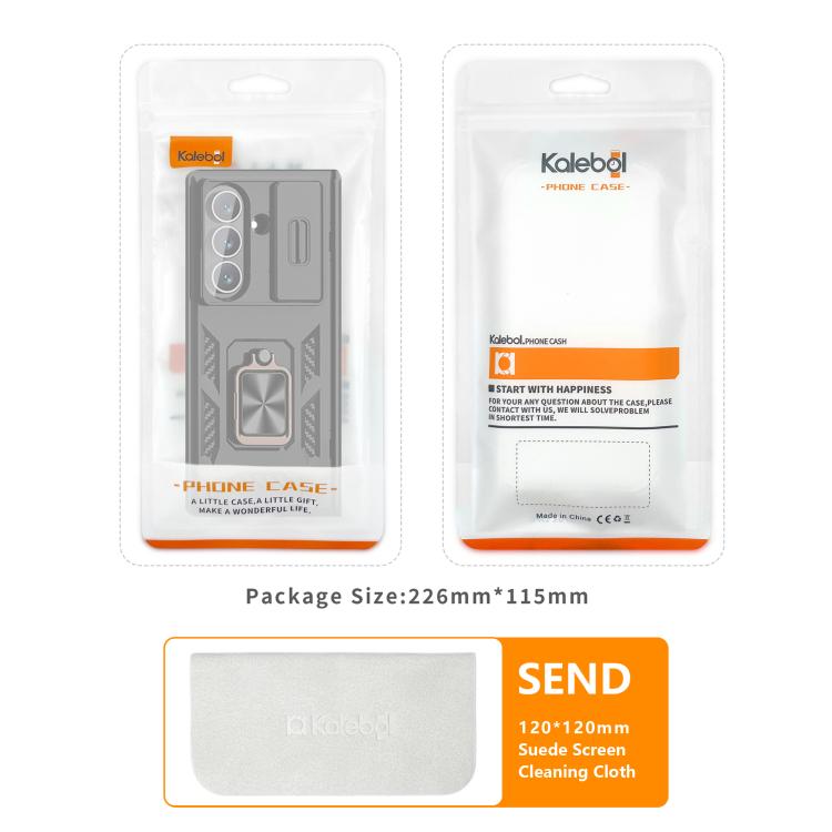 Kalebol Sliding Window Hinge Phone Case with Ring Stand
