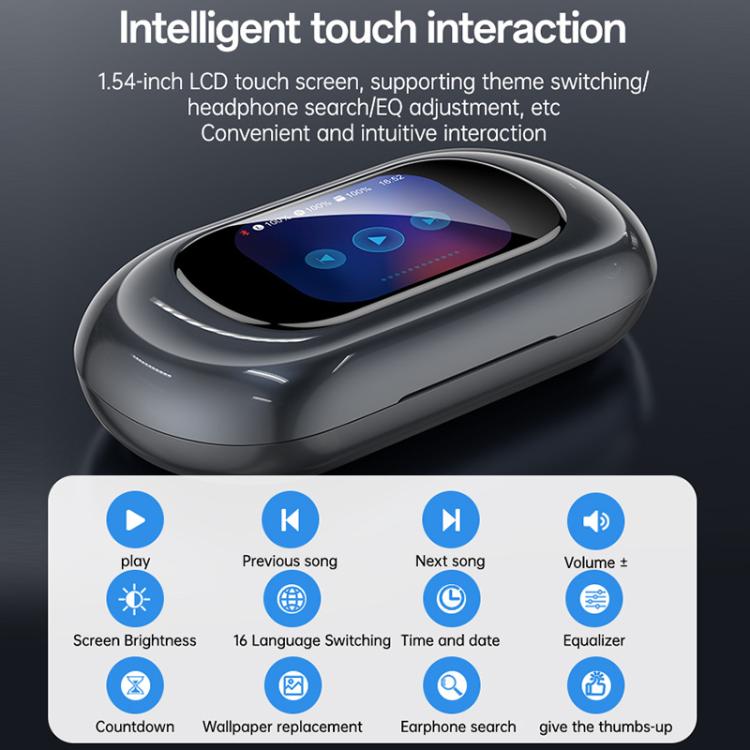 Yesido YSP26 ENC Noise Reduction Ear-hook Open OWS Bluetooth Earphone, with LCD Screen