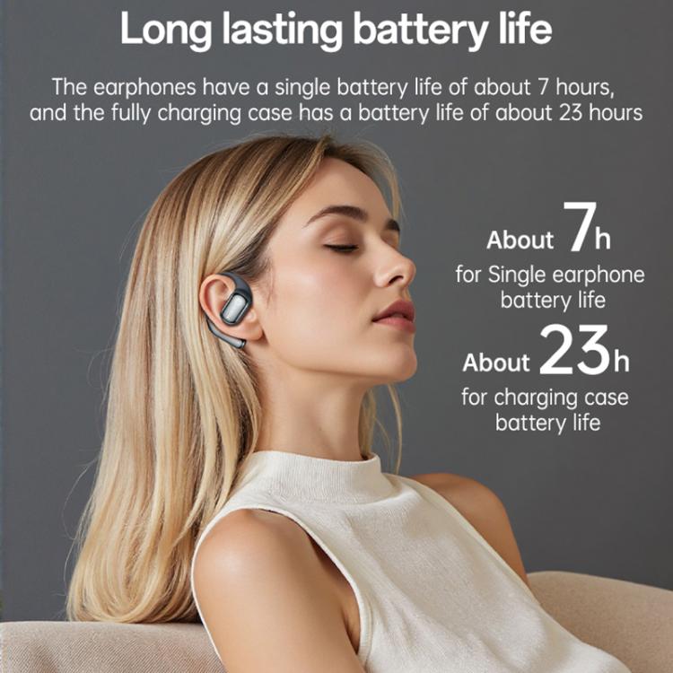 Yesido YSP26 ENC Noise Reduction Ear-hook Open OWS Bluetooth Earphone, with LCD Screen