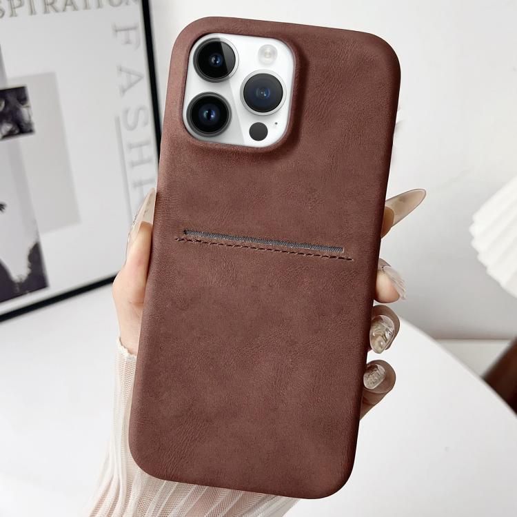 Skin Feel Sheepskin Card Slot Phone Case