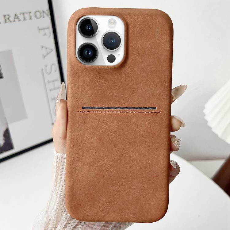 Skin Feel Sheepskin Card Slot Phone Case