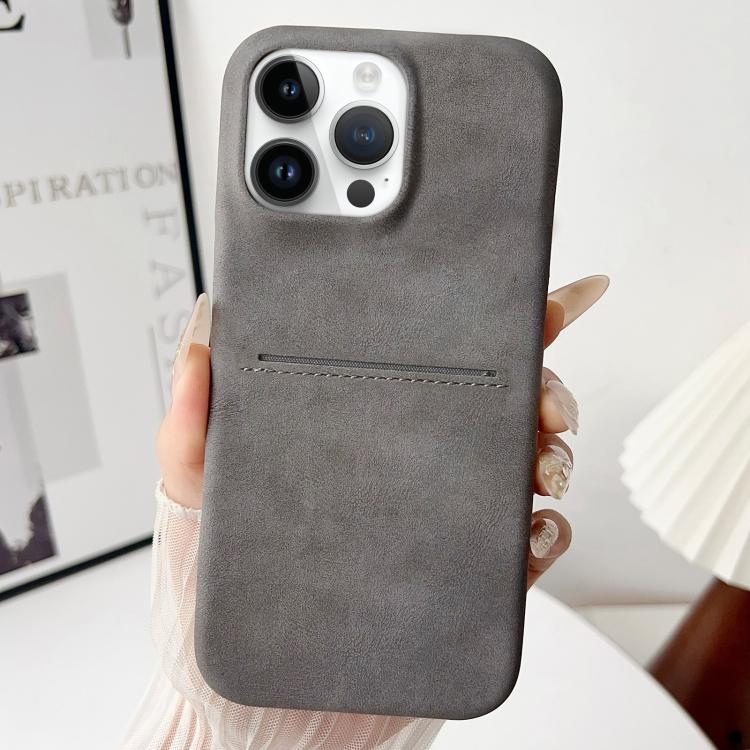 Skin Feel Sheepskin Card Slot Phone Case