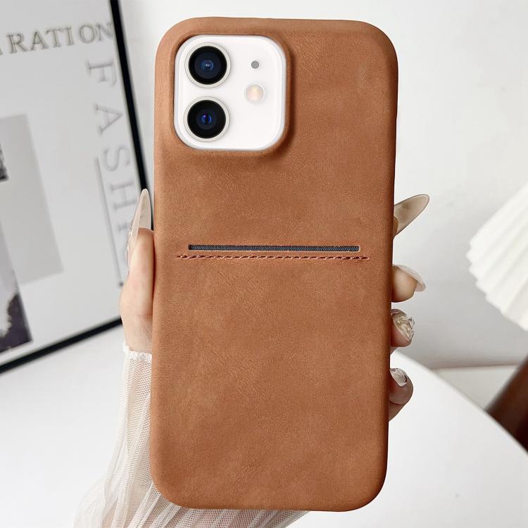 Skin Feel Sheepskin Card Slot Phone Case