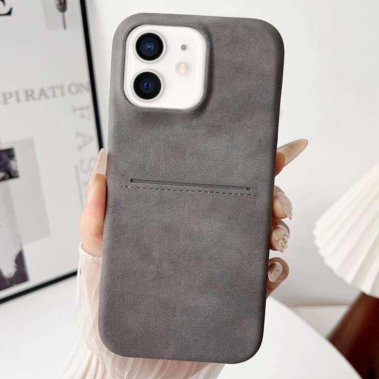 Skin Feel Sheepskin Card Slot Phone Case
