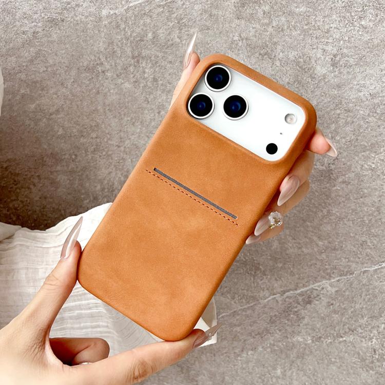 Skin Feel Sheepskin Card Slot Phone Case