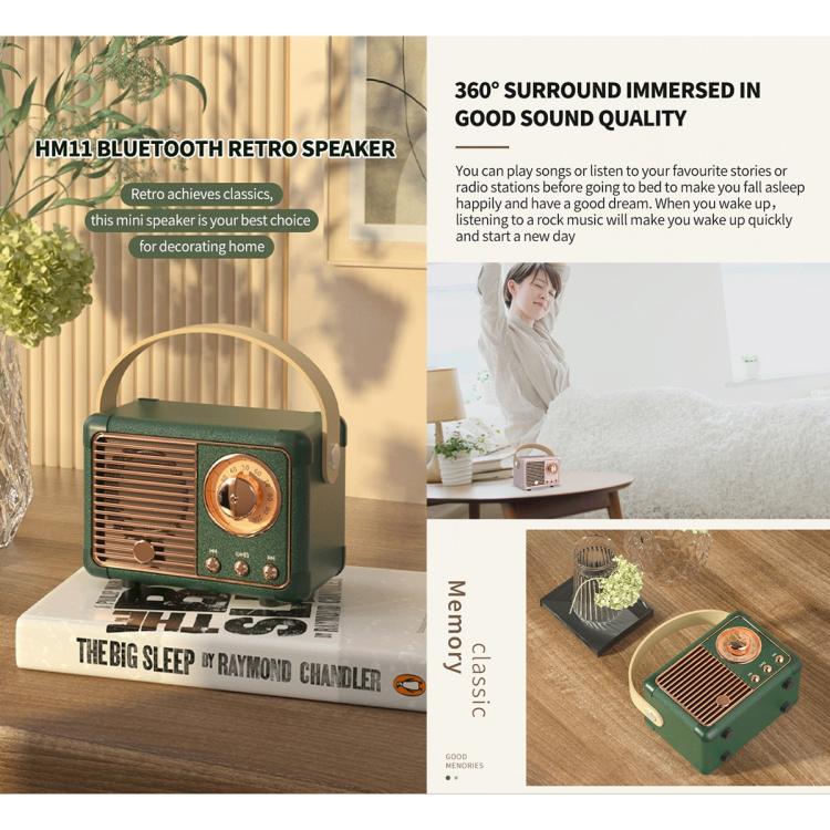 HM11 Retro Bluetooth Mini Wireless Smart Speaker