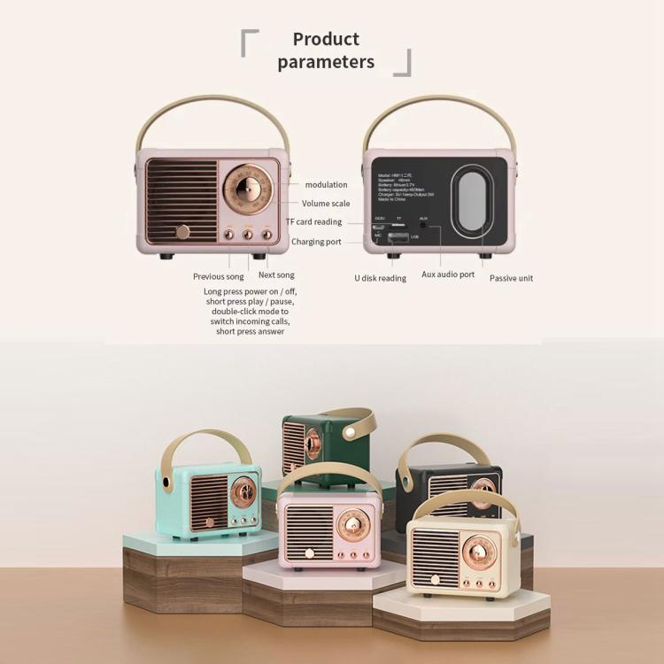 HM11 Retro Bluetooth Mini Wireless Smart Speaker