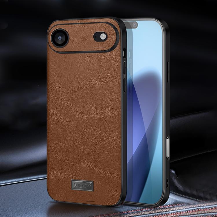 SULADA Shockproof TPU Hybrid Handmade Leather Phone Case