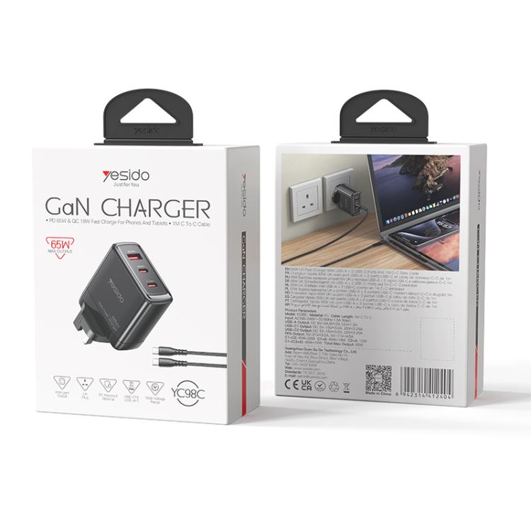 Yesido YC98C 65W Three-port Fast Charger