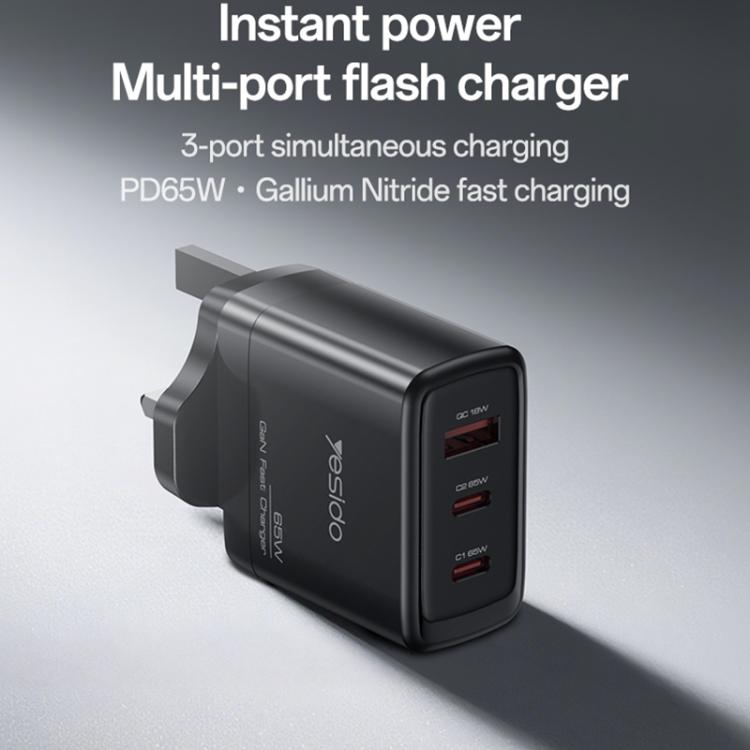 Yesido YC98C 65W Three-port Fast Charger