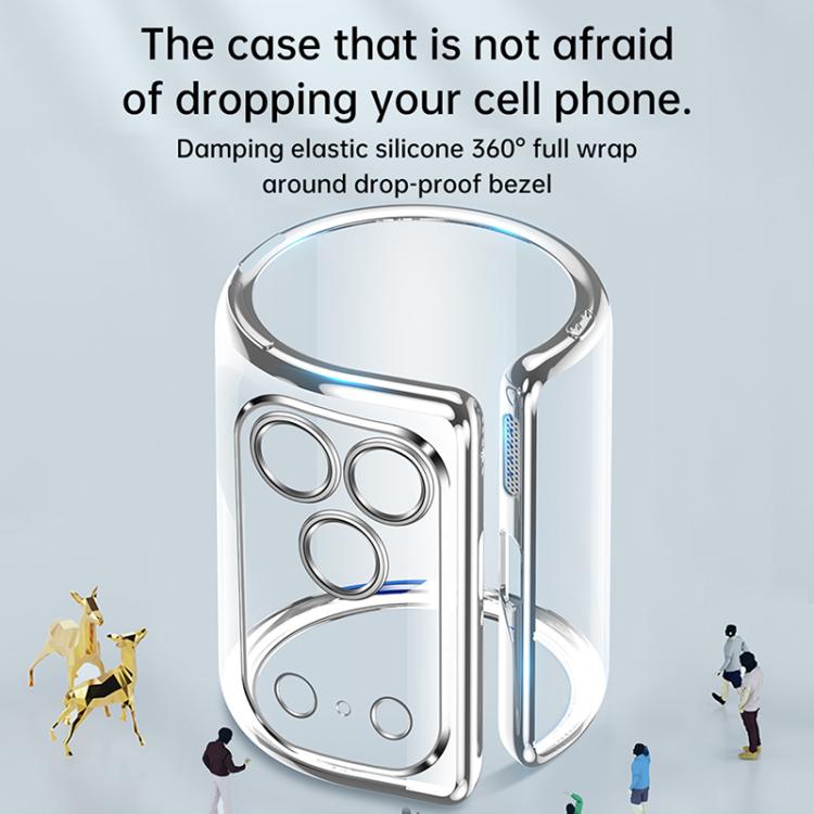 SULADA Shine Through Series Plating TPU Transparent Phone Case