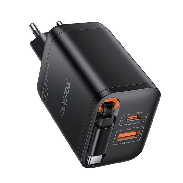 Yesido YC99 40W Fast Charger with Telescopic Type-C Cable