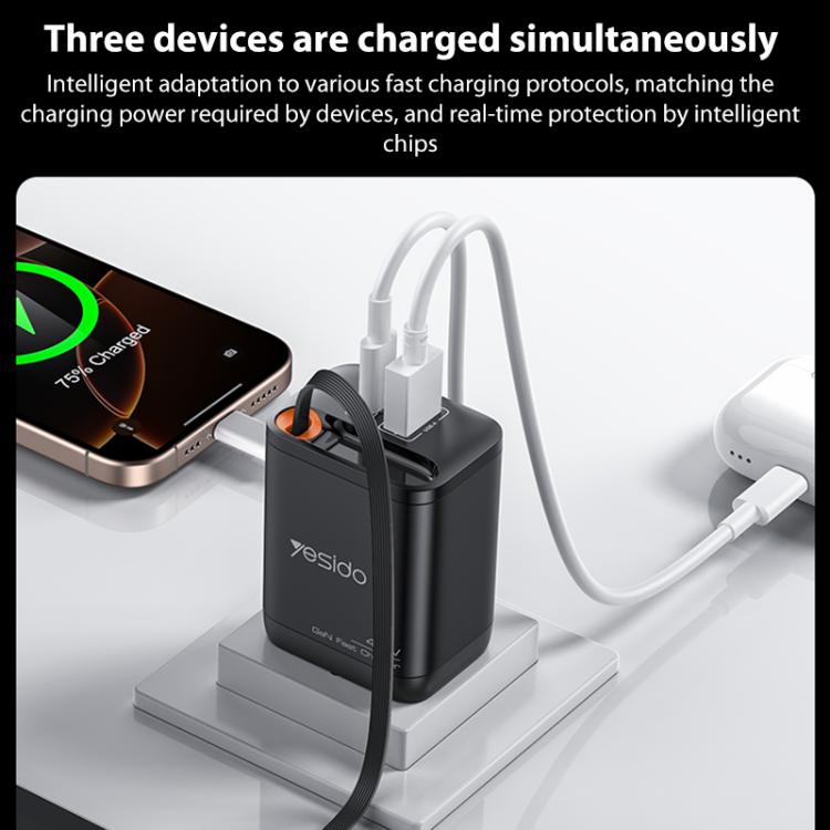 Yesido YC99 40W Fast Charger with Telescopic Type-C Cable