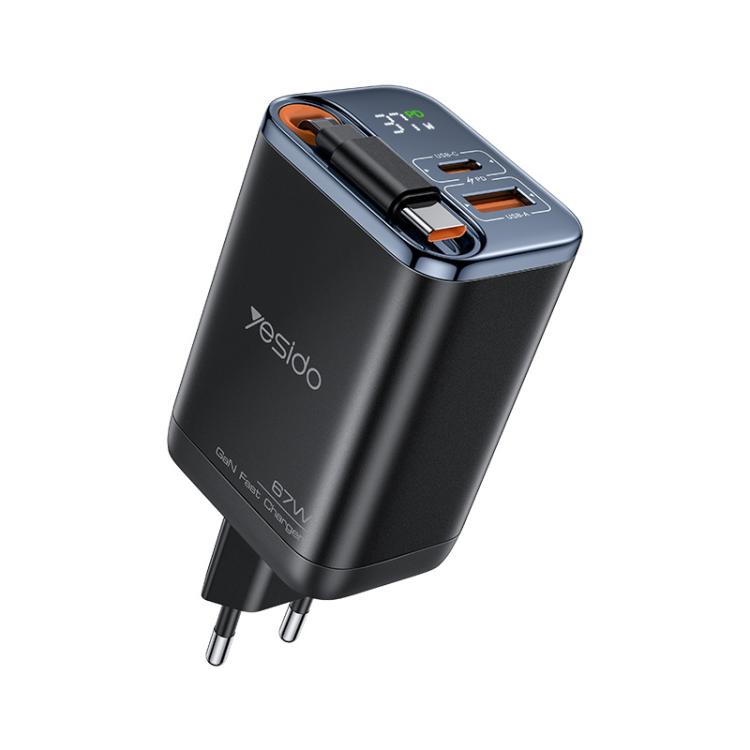 Yesido YC100 67W Fast Charger with Telescopic Type-C Cable