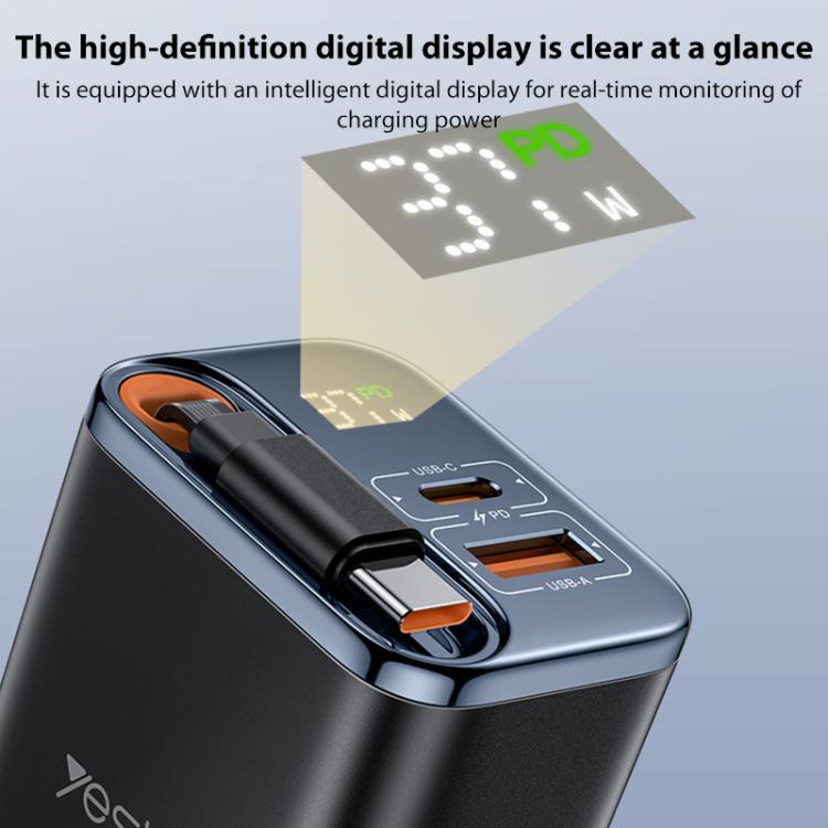 Yesido YC100 67W Fast Charger with Telescopic Type-C Cable